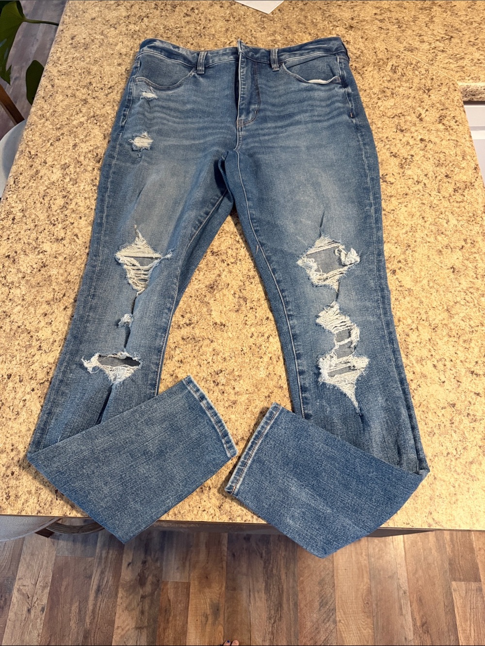 American Eagle Outfitters Distressed Blue jeggings